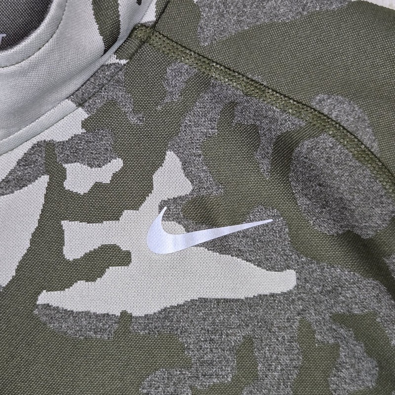 NIKE Mens Size XL Woodland Camouflage Lightweight 1/4 Zip Pullover Reflective gallery