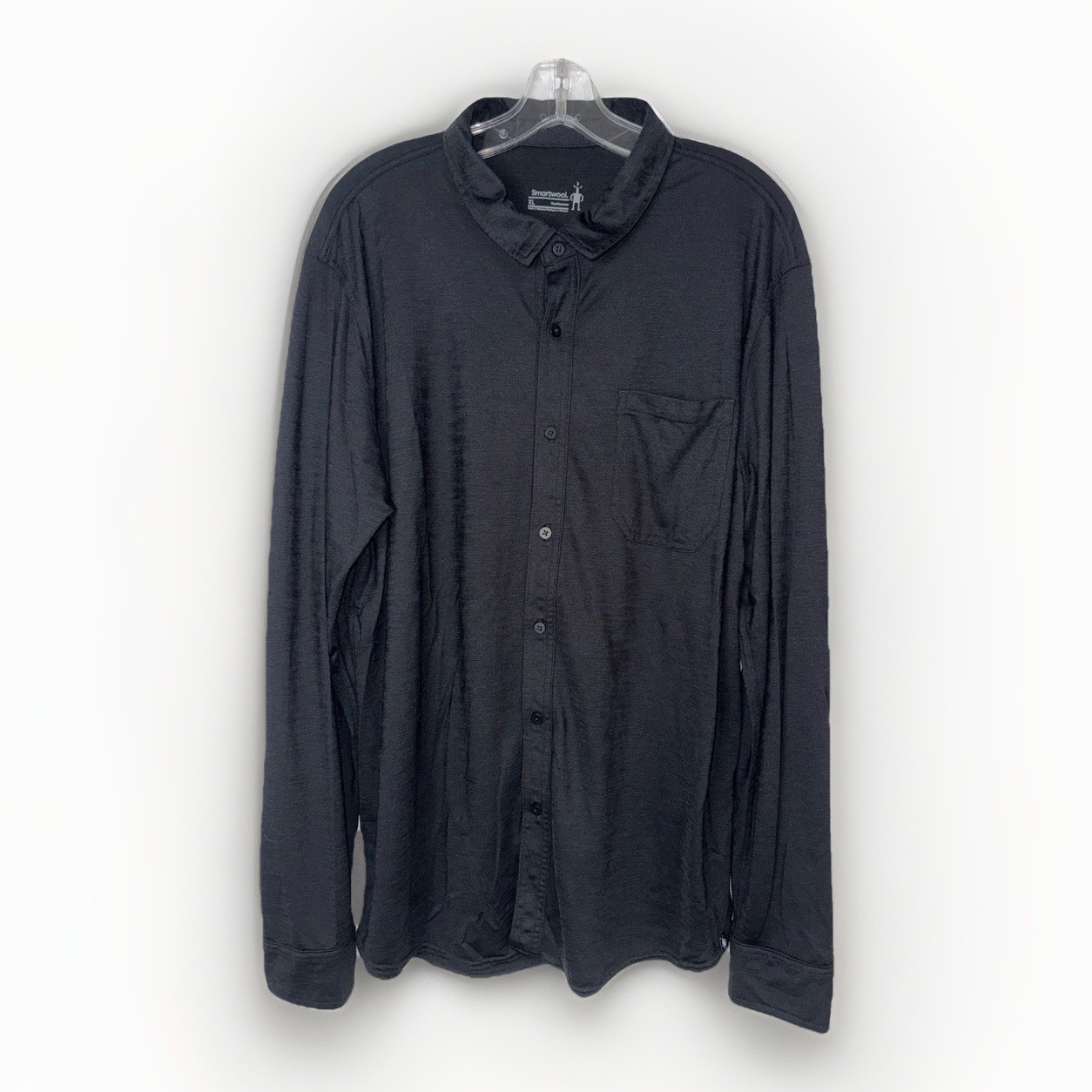 Smartwool Merino Sport 150 Shirt Men’s XL Black Wool Blend Long Sleeve Button Up gallery