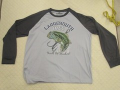 Solar Gear Largemouth Bass Men’s Shirt Long Sleeve Gray Size XX-Large (50-52)