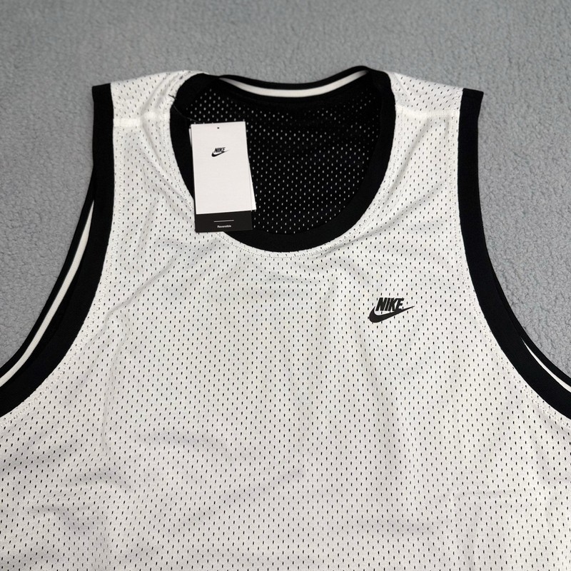 Nike Jersey Mens XL Black Mesh Tank Top Big Swoosh Logo Reversible HJ1976-010 gallery