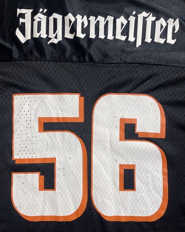Jagermeister #56 Alcohol Black Orange Football Mesh Jersey ADULT LARGE L gallery