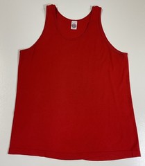 Vintage Munsingwear Tank Top Sz L Made In USA Beach Cotton 90s