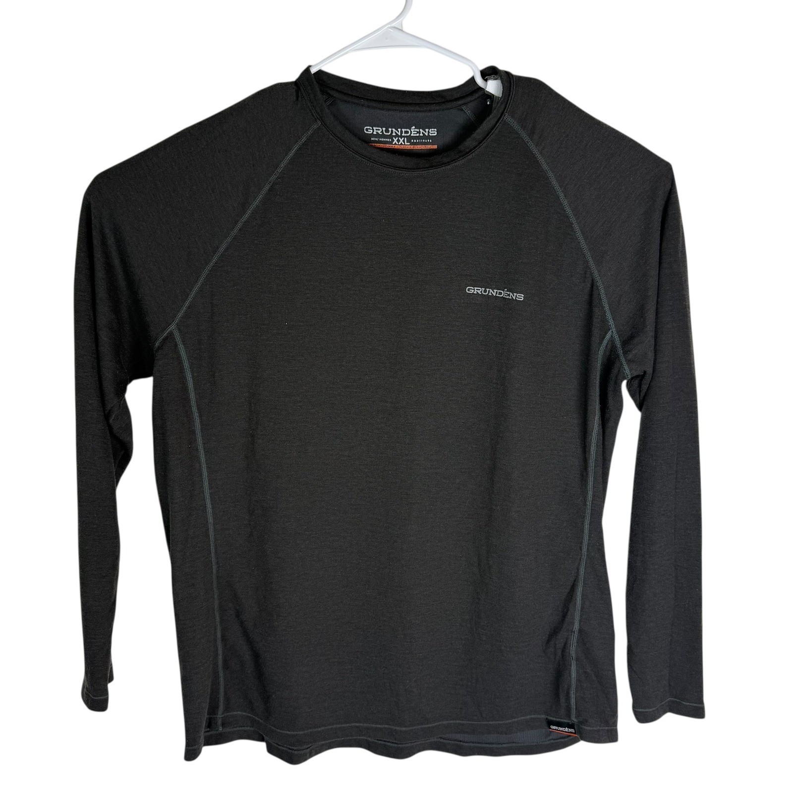 GRUNDENS Mens Long Sleeve Performance TShirt Dark Brown XXL Made in Guatemala gallery