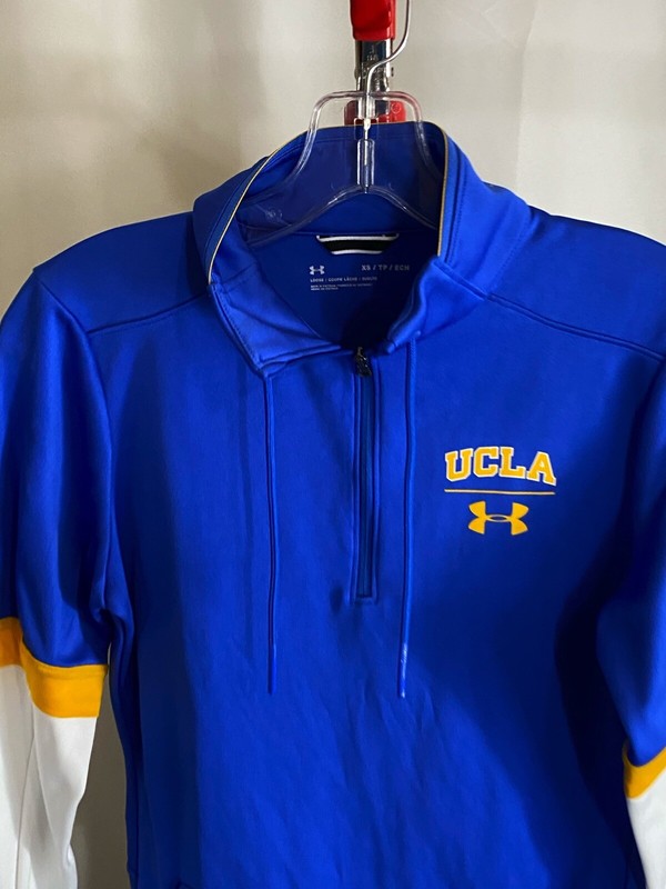 WOMENS Under Armour UCLA Bruins Zip LONG SLEEVE SWEATER PULL OVER SHIRT XS gallery