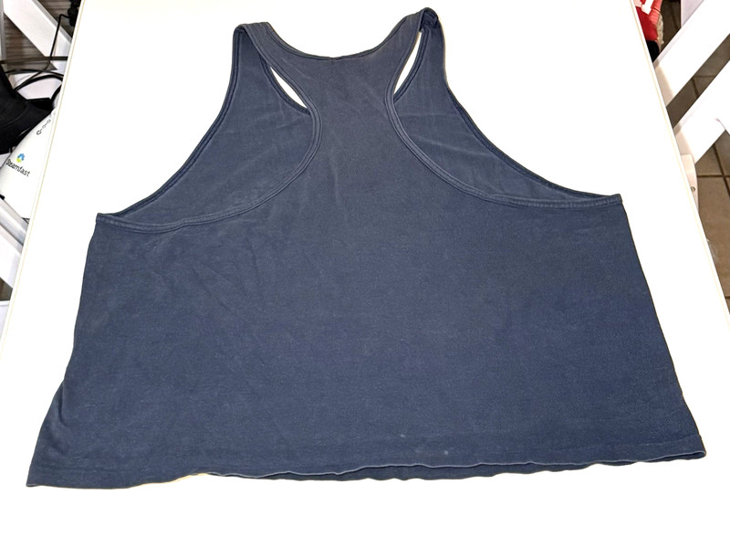 Vintage Golds Gym LARGE NAVY BLUE Bodybuilding Stringer Style Tank Top PRE LOVED gallery