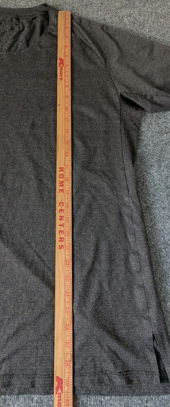 Lululemon HTGR Textured Training SS T Shirt Men's Sz XL Performance Dark Gray gallery