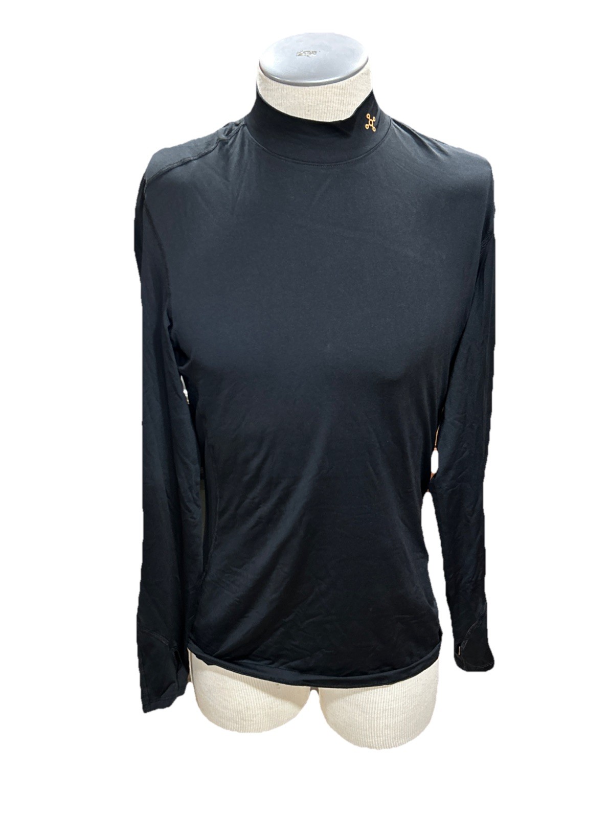 Tommie Copper Active Long Sleeve Mock Crew Medium Black Mens Velocity gallery