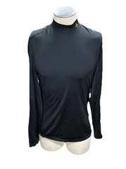 Tommie Copper Active Long Sleeve Mock Crew Medium Black Mens Velocity