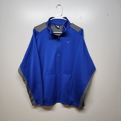 Nike Shirt Men Large Blue USA Dri Fit Half Zip Pullover