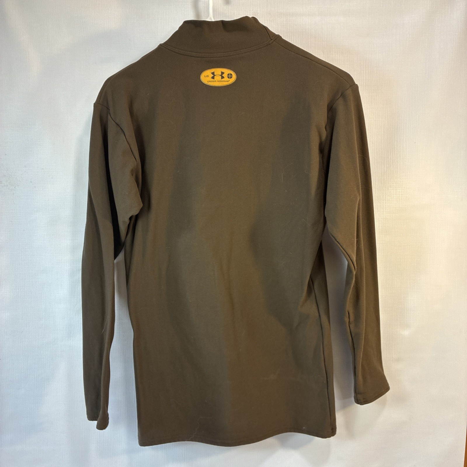 Under Armour ColdGear Large Compression Mock Neck Long Slv Base Layer Brown Mens gallery