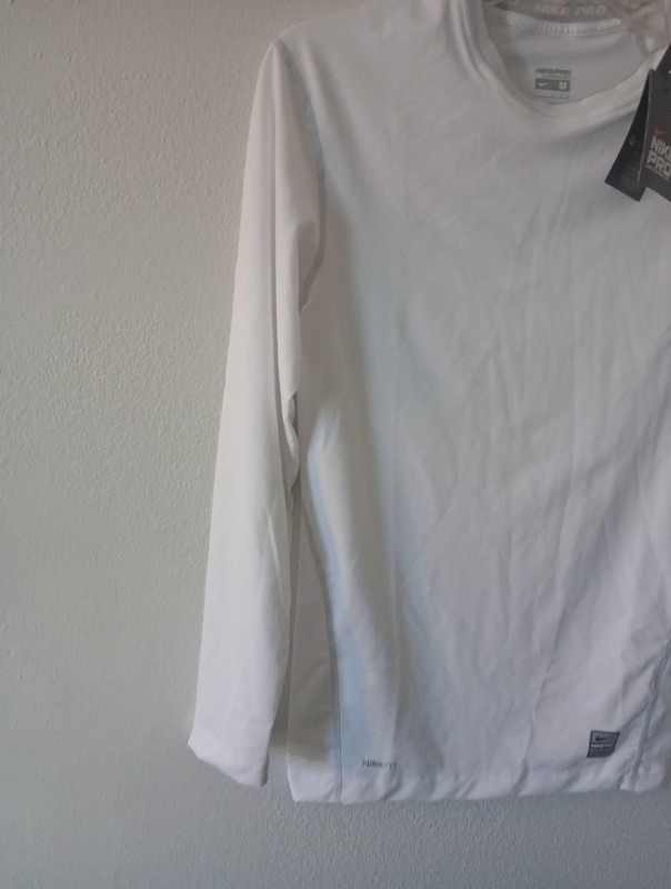 Nike Pro Mens M White Compression Shirt 336713 100 NWT gallery