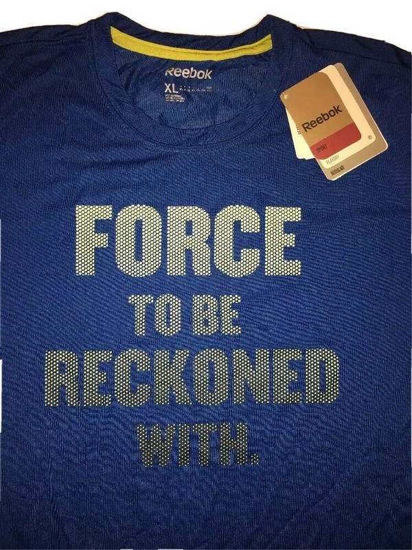 Reebok Men’s XL PlayDry Blue Graphic Moisture Wicking T-Shirt New gallery
