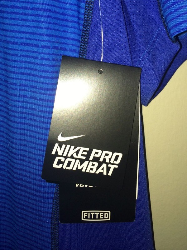 NIKE Hypercell Fitted Dri Fit Blue Glow Royal S/S Training Shirt NEW Mens Sz 2XL gallery