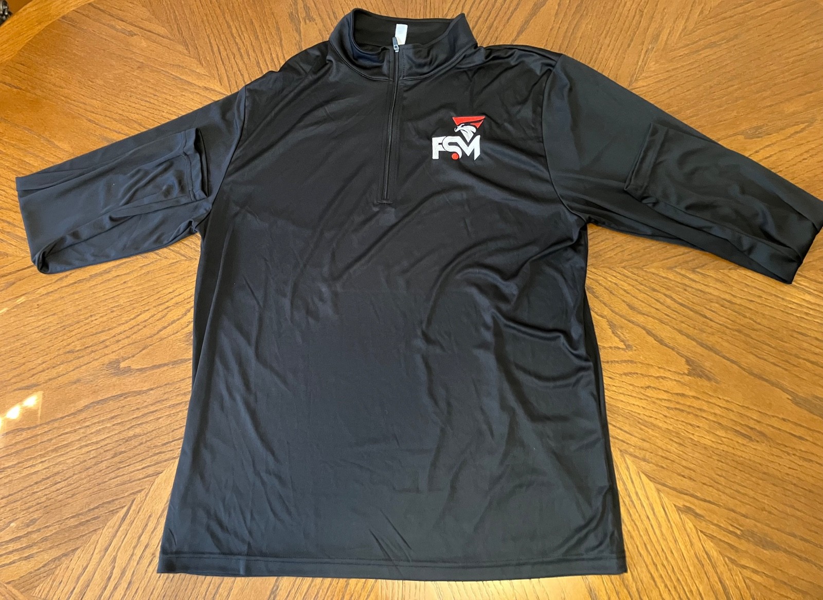 Team 365 1/4 Zip Shirt Mens XL Black Long Sleeve Crew Neck gallery