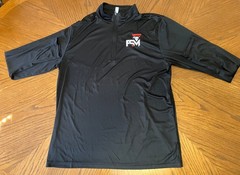 Team 365 1/4 Zip Shirt Mens XL Black Long Sleeve Crew Neck