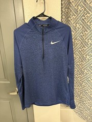 Nike Men’s Element Pullover 1/2-Zip Running Long Sleeve AH8973-451 Medium Blue