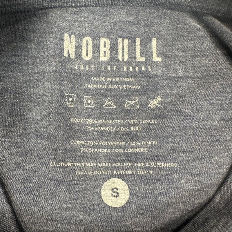 NOBULL CrossFit Shirt Mens Small Heather Navy Blue Short Sleeve Training Tee gallery
