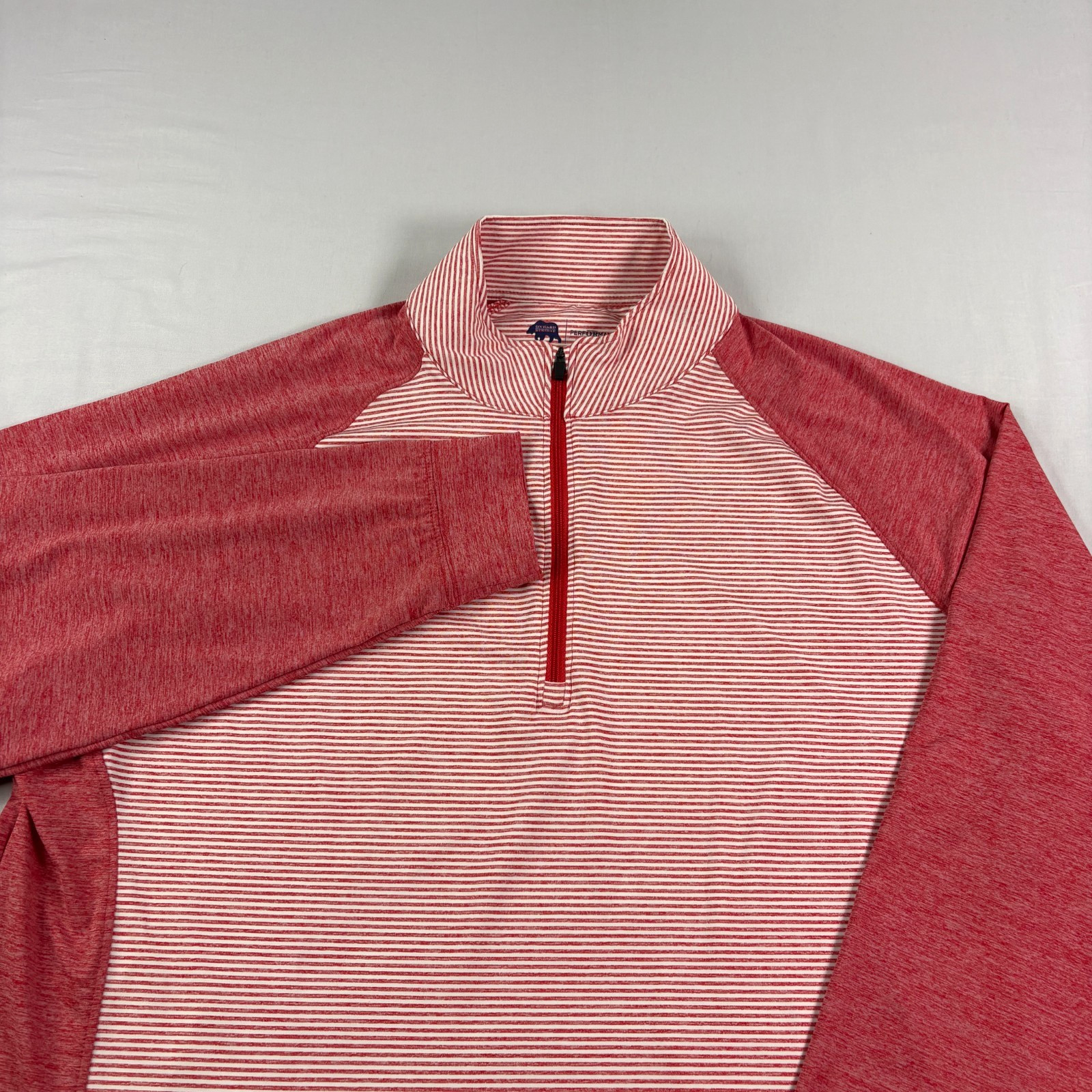 Onward Reserve Shirt Mens XL Red Striped 1/4 Zip Golf Pullover Performance gallery