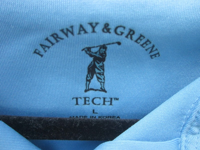 Fairway & Greene Tech Men's Blue Golf Shirt Large gallery