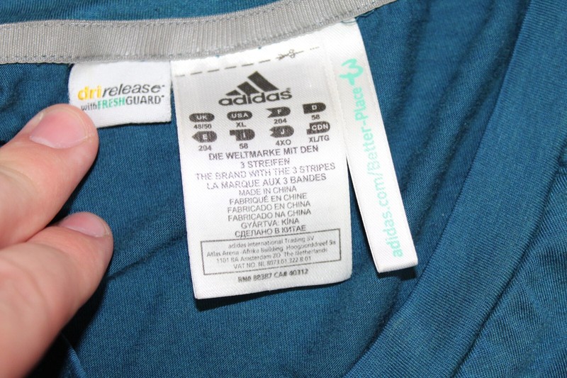 Adidas Outdoor Dri Release Climalite Mountain 3 Stripes Logo Blue T-Shirt XL gallery