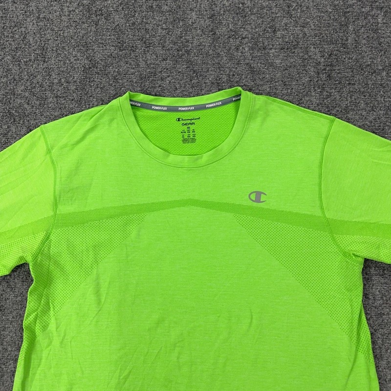 Champion Vapor Shirt Mens XL Green Short Sleeve Athletic Tee Top Gym Running gallery