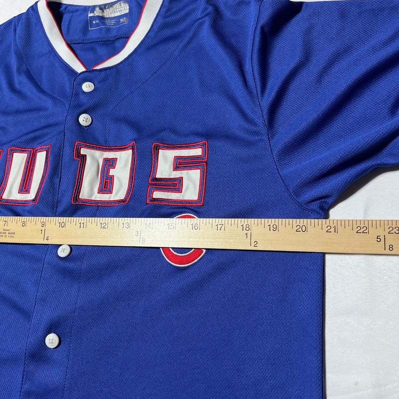 Vintage Chicago Cubs Blue Button-Up Baseball Jersey True Fan Block-Letter gallery