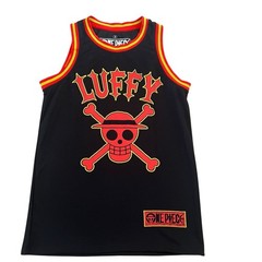 One Piece Luffy Double-Sided Basketball Jersey Size Medium