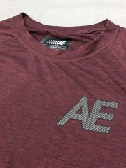 American Eagle Outfitters Flex Performance Long Sleeve Shirt XS Red Gray Running