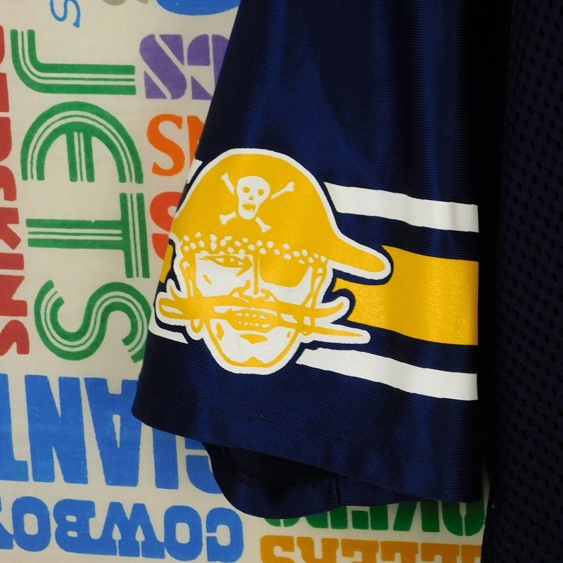 Vintage Russell Athletic Football Jersey Size L Blue Mesh Practice 90s Pirates gallery