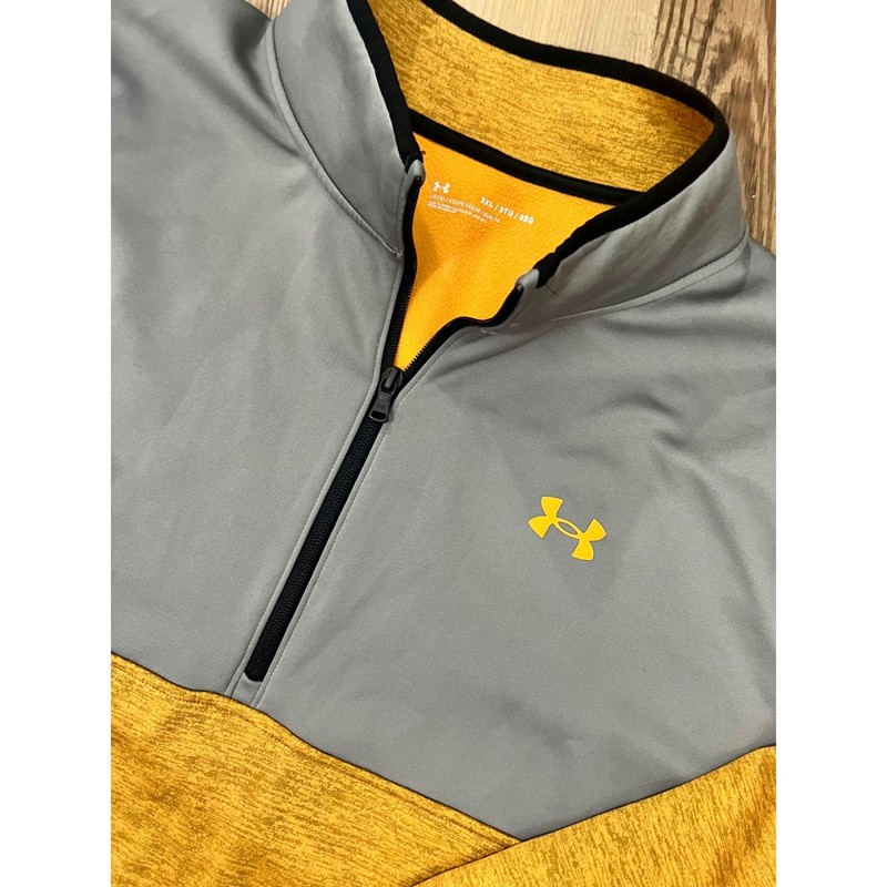 Under Armour Mens 3XL Pullover Gorpcore Athletic Gold Fleece Lined Quarter Zip gallery