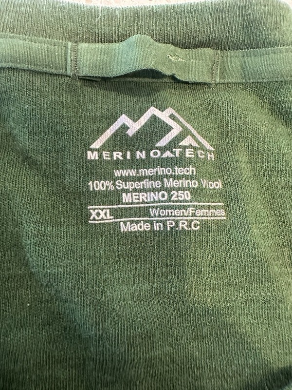 merino tech superfine wool 250 long sleeve Green shirt women’s winter XXL Warm gallery