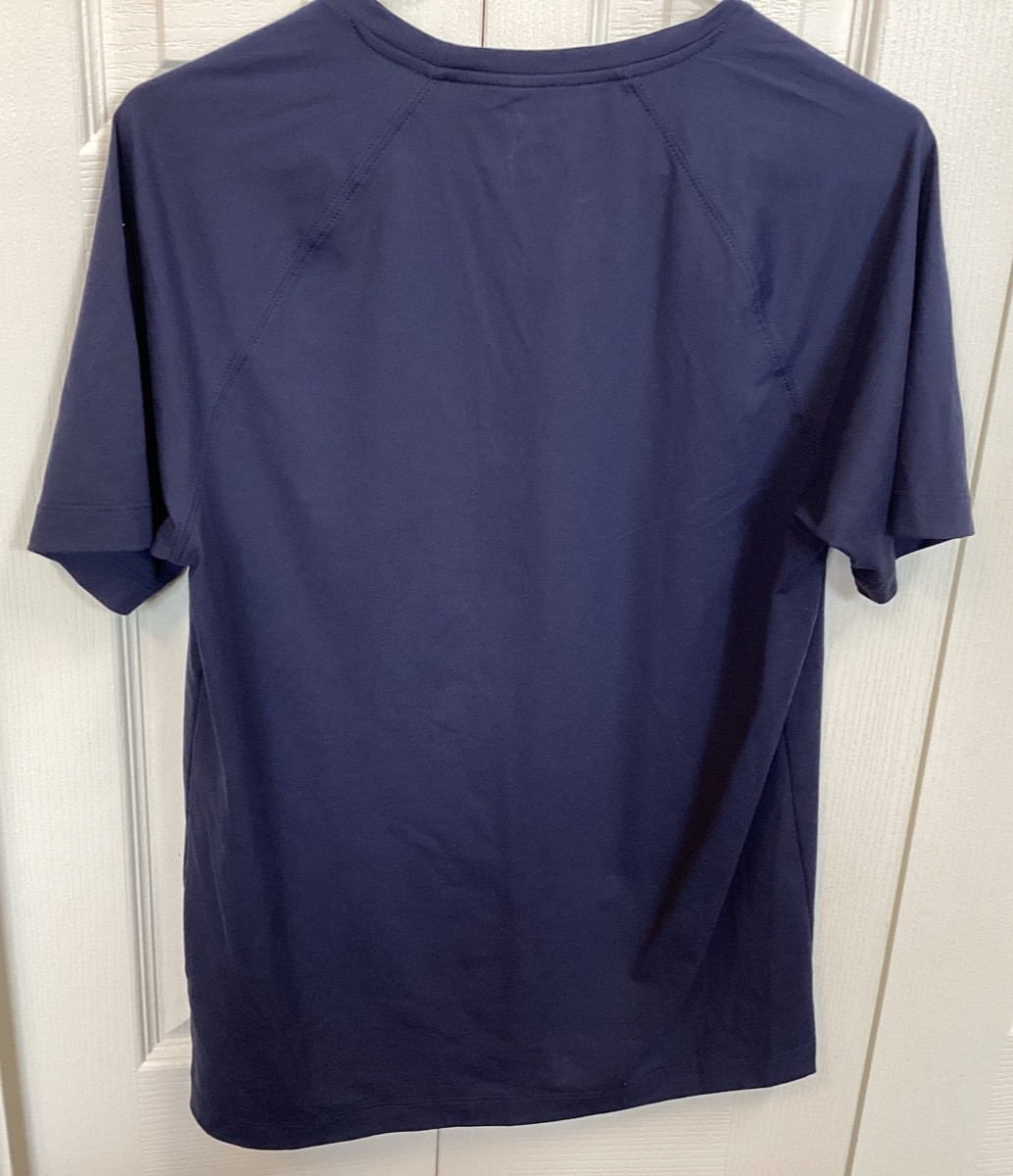 Rhone Men’s Reign Tee Blue Small Stretch Gym Workout Performance UPF 50 NWT $68! gallery