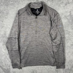Kuhl Alloy Shirt Mens Large Heather Gray 1/4 Zip Outdoor Casual Hiking Baselayer