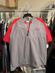 Evoshield Red and Gray Baseball Short Sleeve Pullover