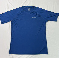 Tesla Shirt Mens 2XL XXL Blue Short Sleeve Cycling Running Hyper Dri Performance