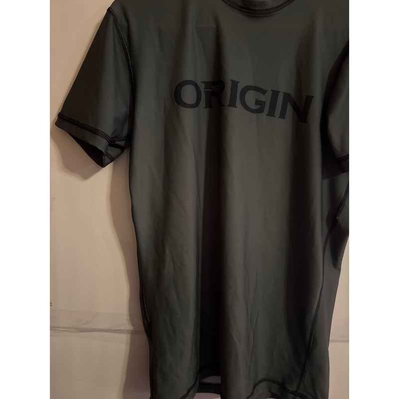 ORIGIN compressionMen's Gray Short Sleeve Athletic T-Shirt LG Comfort Fit gallery