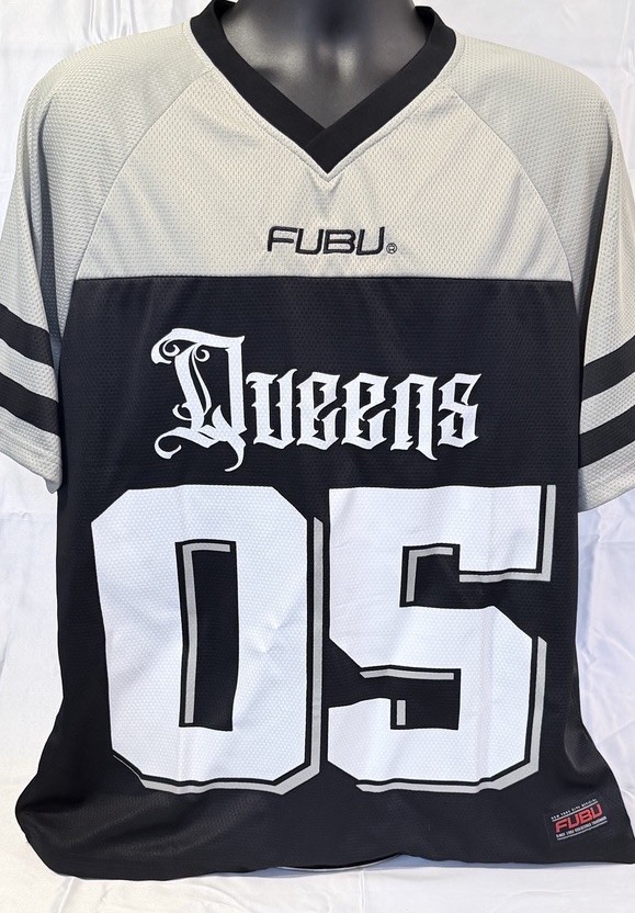 Y2K FUBU 05 Queens NYC New York Hip Hop Football Jersey Size Medium gallery