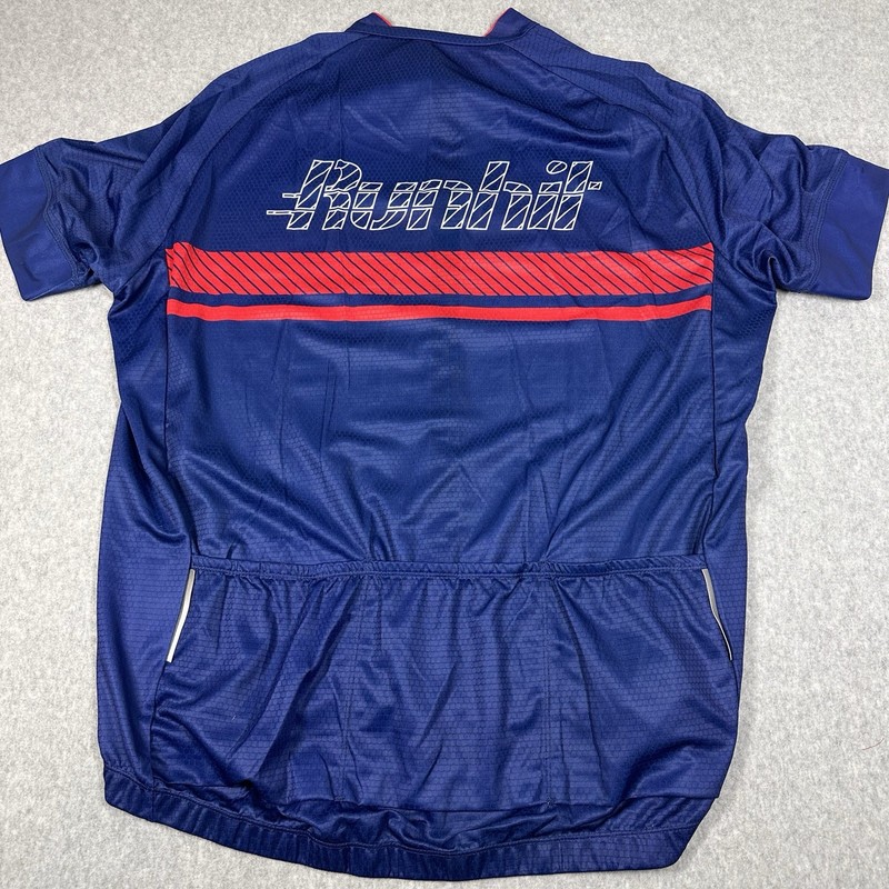 Runhit Cycling Jersey Full Zip Shirt Men's 3XL Blue Breathable Bottle Holder gallery