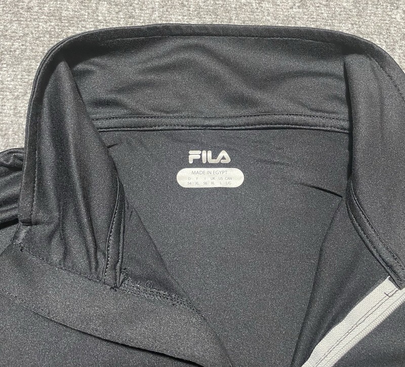 Fila Mock Neck Pullover Mens Long Sleeve 1/4 Zip Running Sweatshirt Black Size L gallery