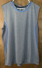 Nordic Track Shirt Mens XL Gray Sleeveless Breathable Solid Pullover Activewear