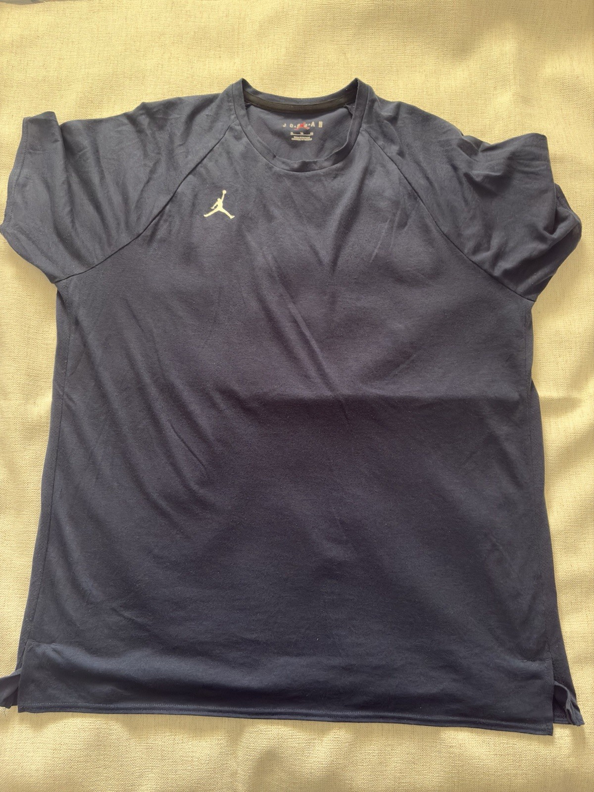 Jordan Air Jordan Men’s Jumpman Logo T-Shirt Blue Crew Neck Polyester Jersey XL gallery