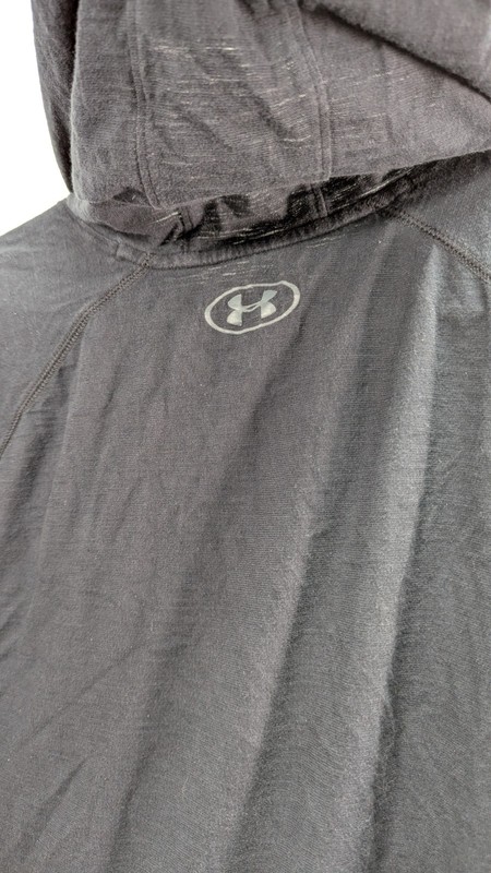 Project Rock Under Armour Men's Large Shirt Sleeve Gym Hoodie Black Graphic gallery