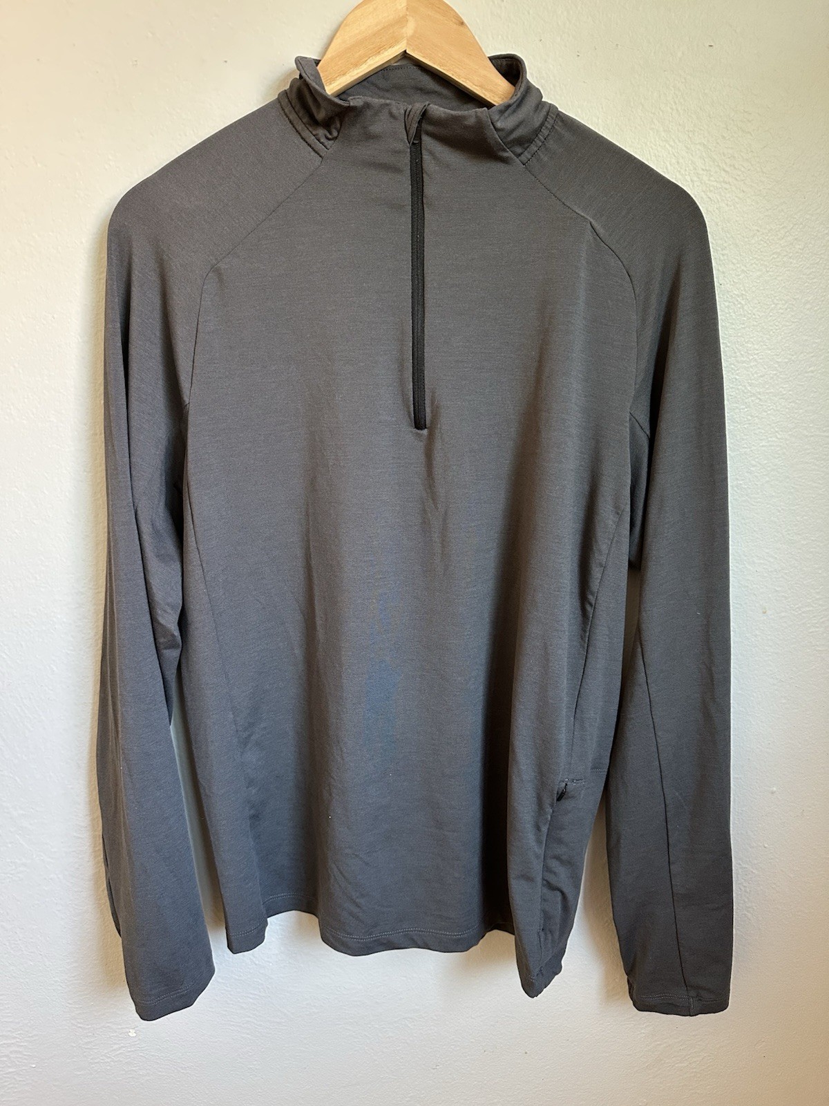 REI Co-Op Quarter Zip Pullover Men’s Medium Gray Performance Stretch Lightweight gallery