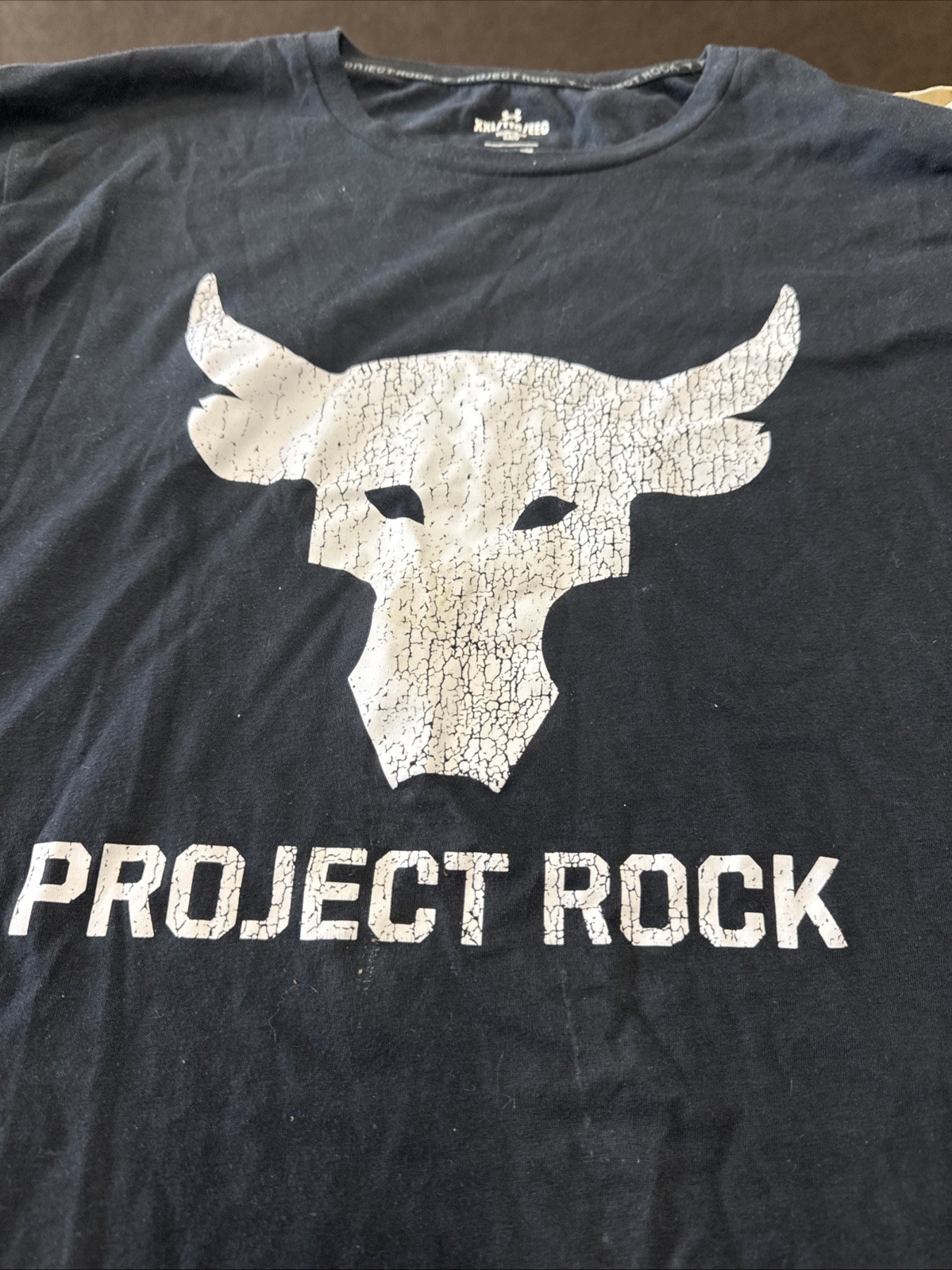 Under Armour Project Rock Long Sleeve Black T-shirt Brahama Bull Logo Mens 2XL gallery