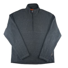 Free Country Jacket Mens M Gray Fleece Lined Long Sleeve 1/2 Zip Hiking Gorpcore