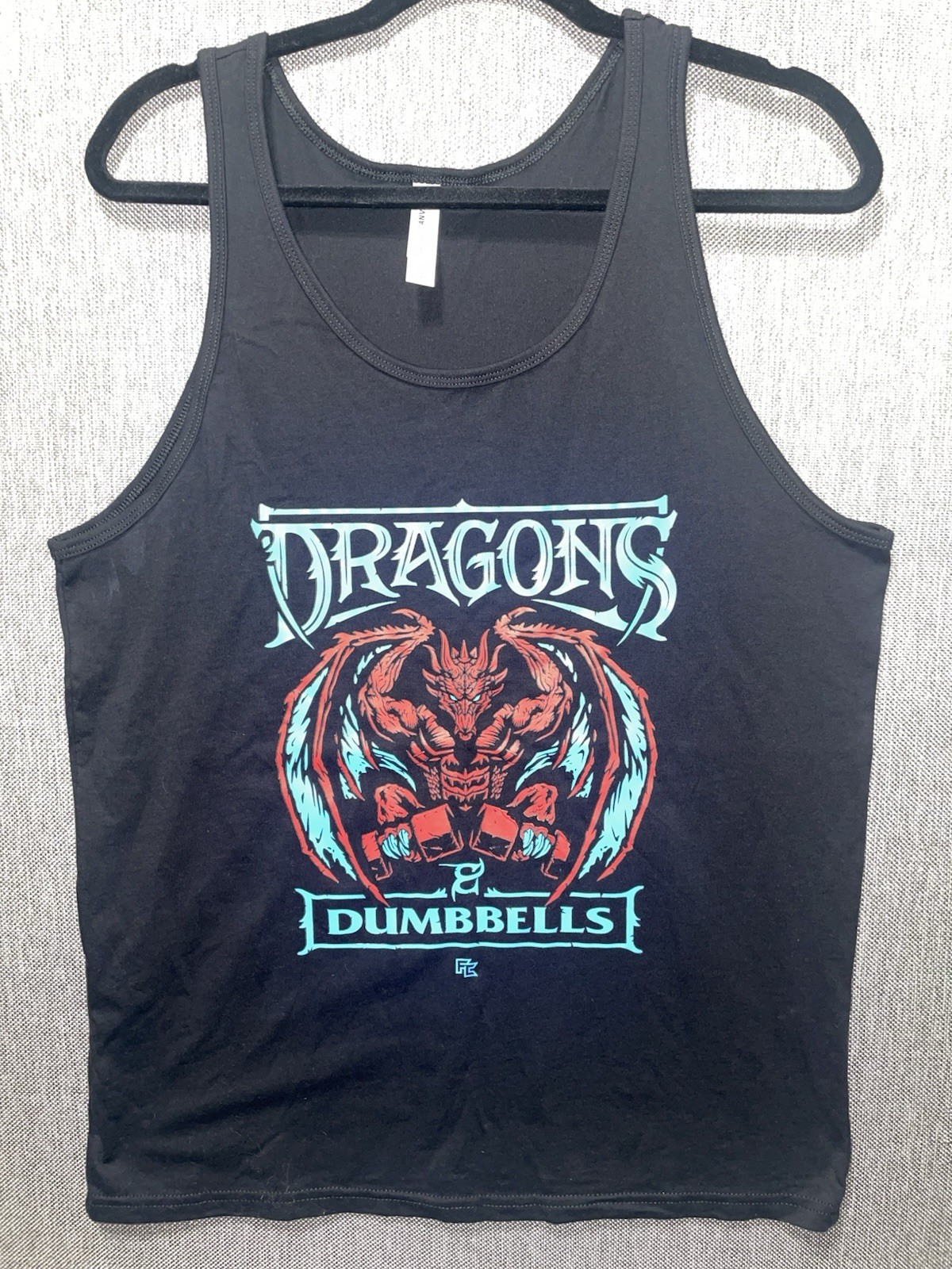 Dragons And Dumbbells Fitness Workout Motivation Tank Medium Bella Canvas gallery