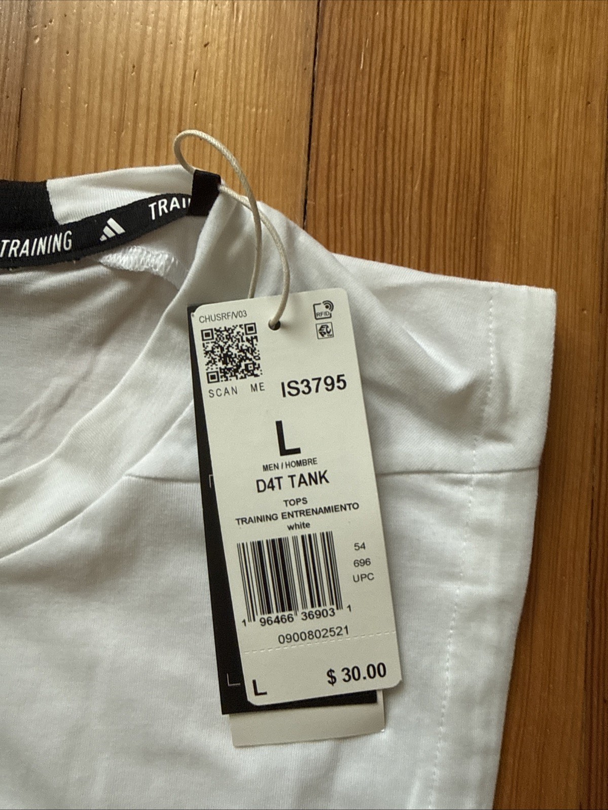 Men's Adidas Designed For Training White Workout Tank Top IS3795 Size Large NEW gallery