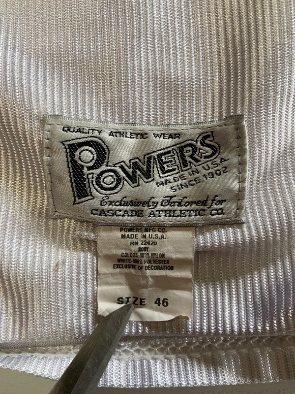 Mens POWERS White Vintage #20 Spartans Basketball Jersey Sz 46 gallery