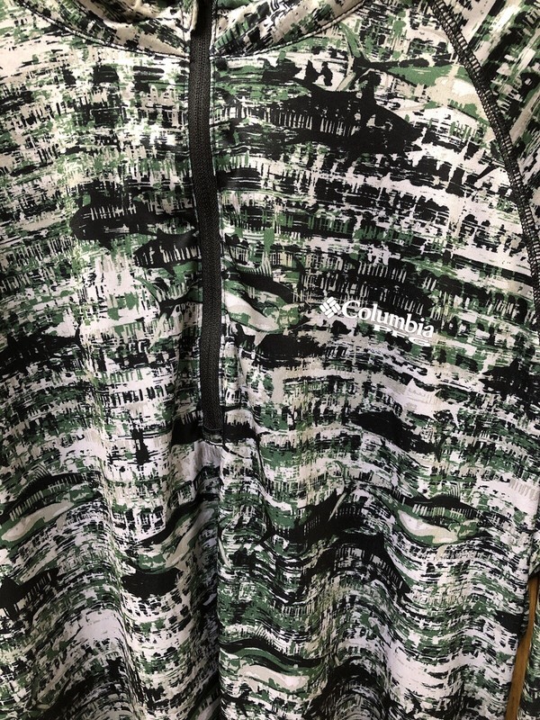 COLUMBIA PFG 1/4 Zip Digital Camo L/S Pullover OmniShade Fish Shirt Men's L gallery