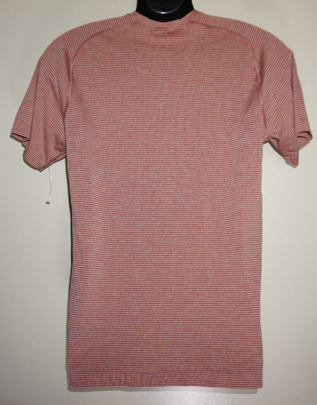 RARE Lululemon Metal Vent Tech Short Sleeve Shirt Sz S Pink Savannah Multicolor gallery